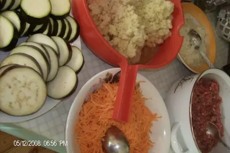 Картофельно-овощиной торт с мясом: шаг 2