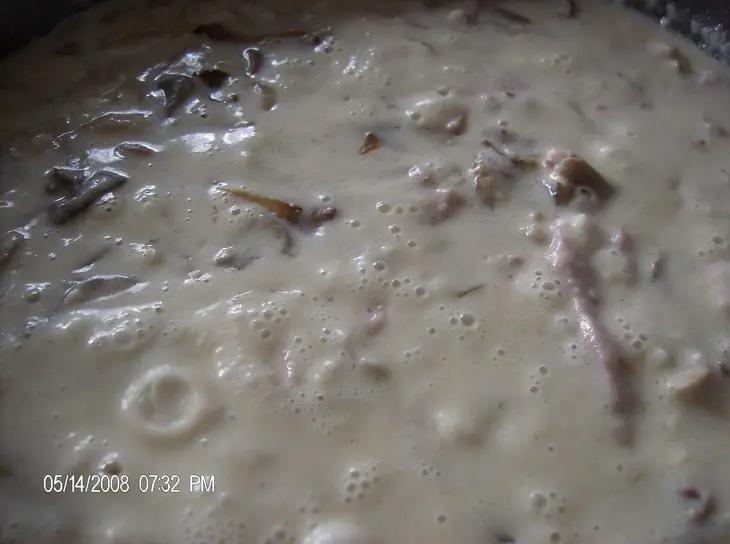 Паста с копченной рулькой и грибами: шаг 5