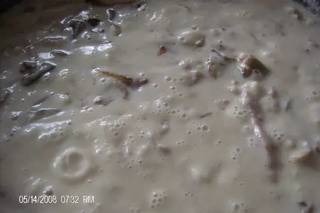 Паста с копченной рулькой и грибами: шаг 5