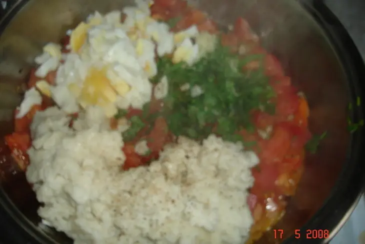 Фаршированный кальмар: шаг 4