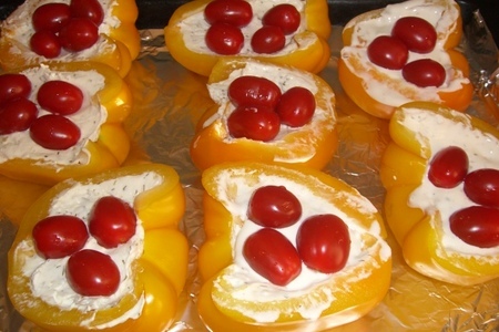 Гриль паприка с кремом bonjour и помидорчиками cherry: шаг 4