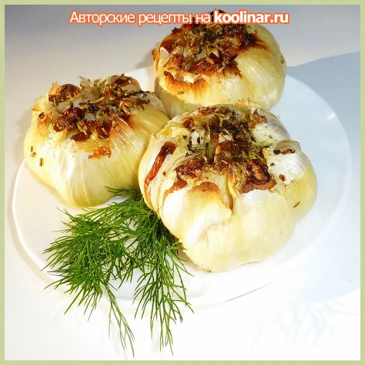 Чеснок печёный и чесночный соус: шаг 2
