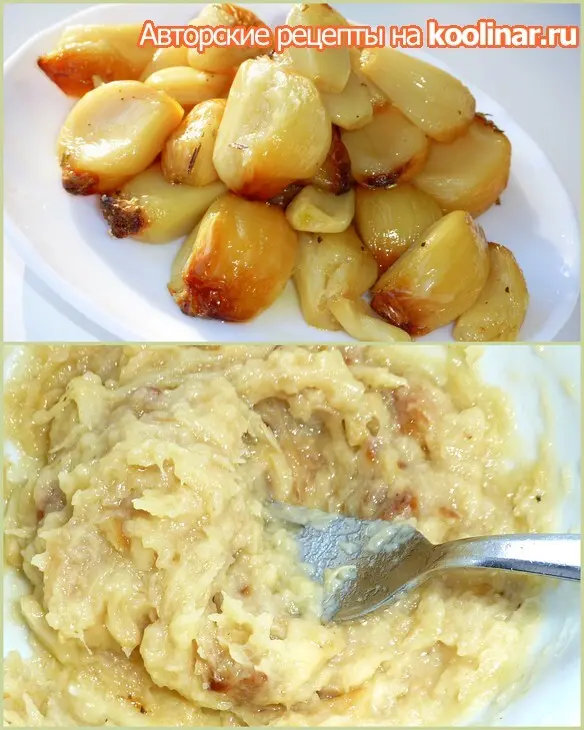 Чеснок печёный и чесночный соус: шаг 3