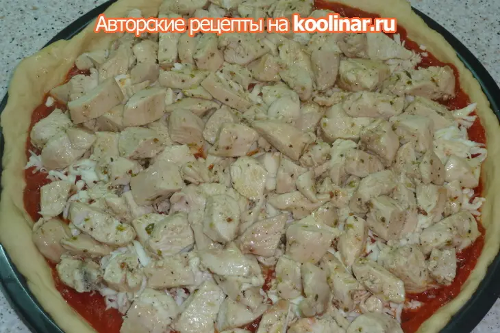 Сфинцуни  на чесночном тесте с курицей, моцареллой и сыром пекорино: шаг 12