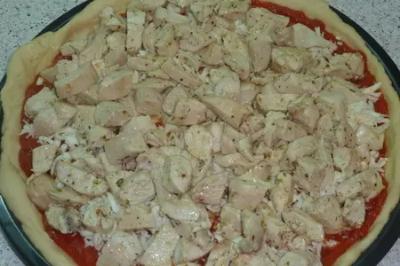 Сфинцуни  на чесночном тесте с курицей, моцареллой и сыром пекорино: шаг 12