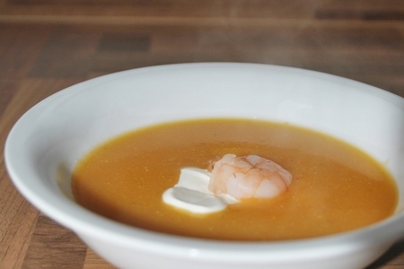 Тыквенно томатный суп пюре с креветками: шаг 1