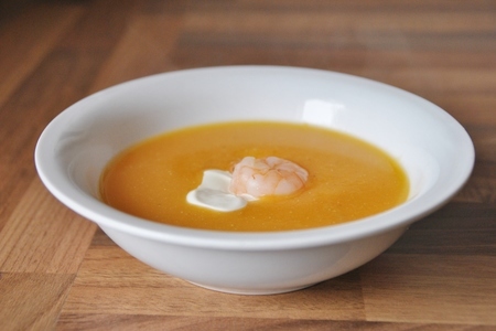 Тыквенно томатный суп пюре с креветками: шаг 2