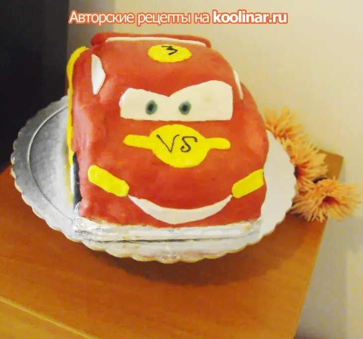 Торт-машина "mcqueen" (молния) .: шаг 21