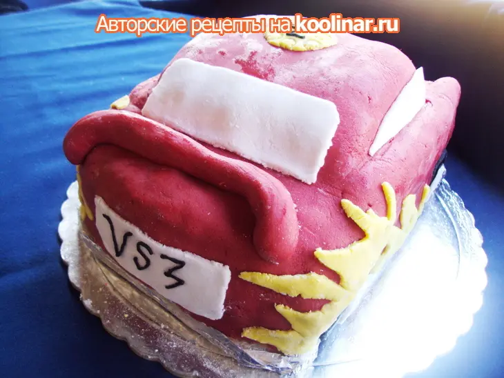 Торт-машина "mcqueen" (молния) .: шаг 23