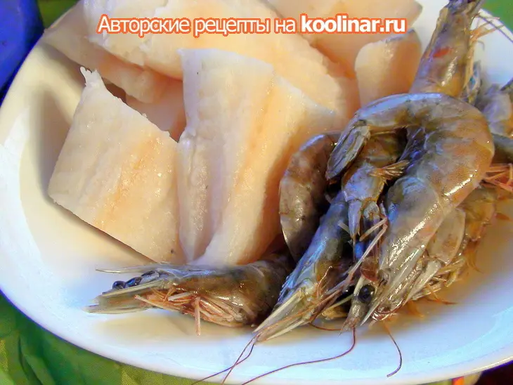 Томатный суп с треской и тигровыми креветками.: шаг 3