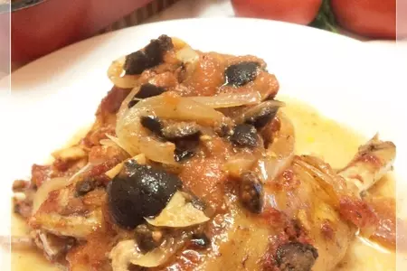 Курица, запеченная с пряностями, помидорами и маслинами.: шаг 3
