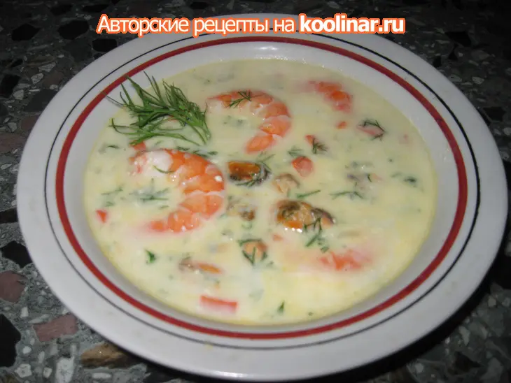 Сырно-морской суп: шаг 2