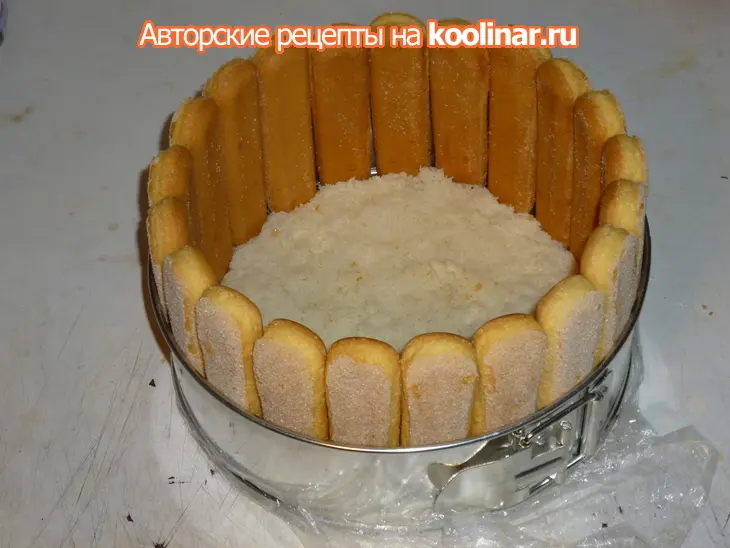Торт-шарлотка с грушевым кремом: шаг 11
