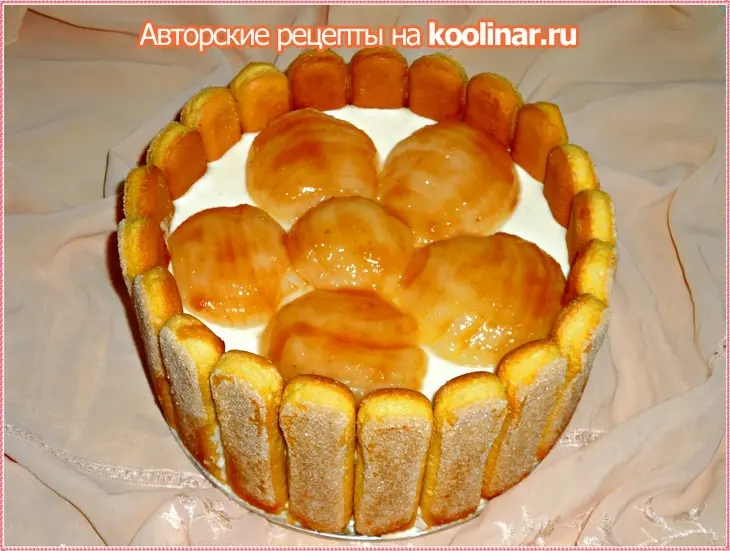 Торт-шарлотка с грушевым кремом: шаг 18