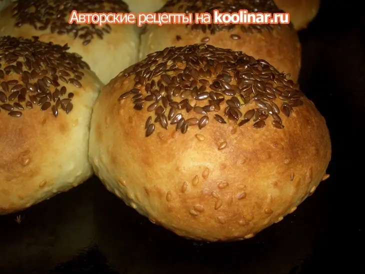Булочки с кунжутом и льняными семечками: шаг 4
