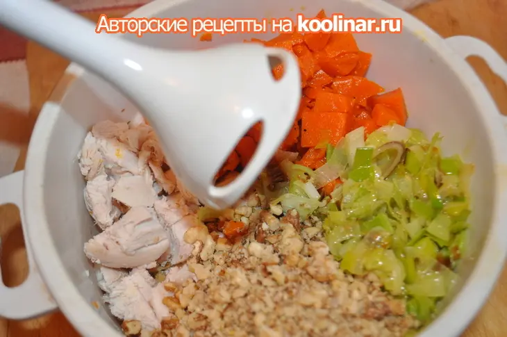 Куриный паштет с тыквой и грецкими орехами: шаг 5