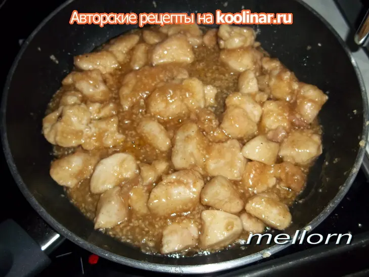 Курица в остро-сладком соусе с кунжутом: шаг 4