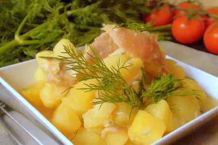 Картошка, тушённая с курочкой. рецепт с изюминкой.: шаг 2