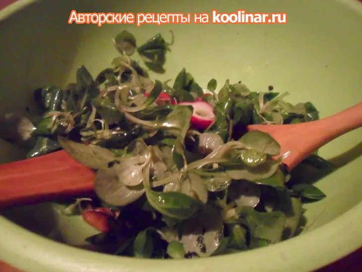Салат с жареным камамбером: шаг 6