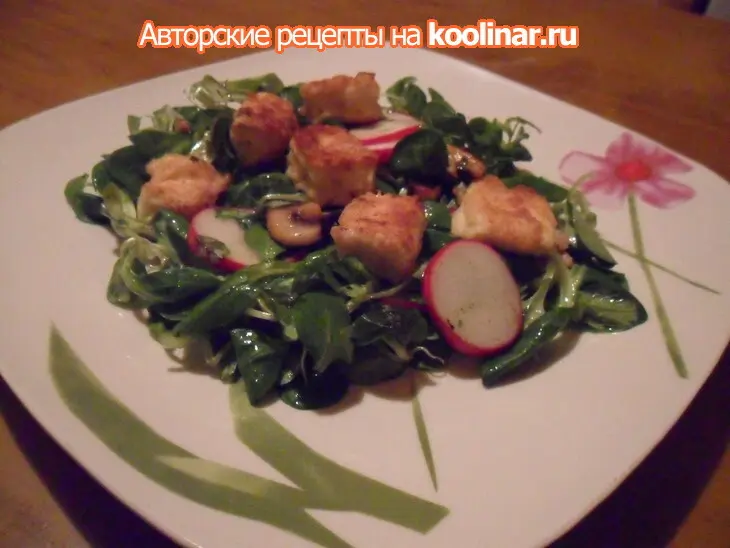 Салат с жареным камамбером: шаг 8