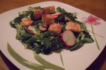 Салат с жареным камамбером: шаг 8