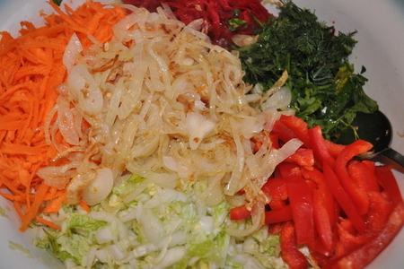 Запечённая курица+острый овощной салат или обед выходного дня.: шаг 4