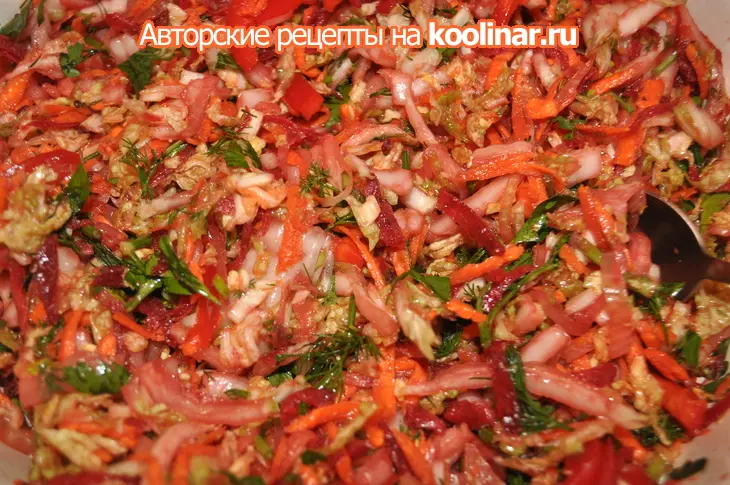 Запечённая курица и острый овощной салат или обед выходного дня: шаг 5