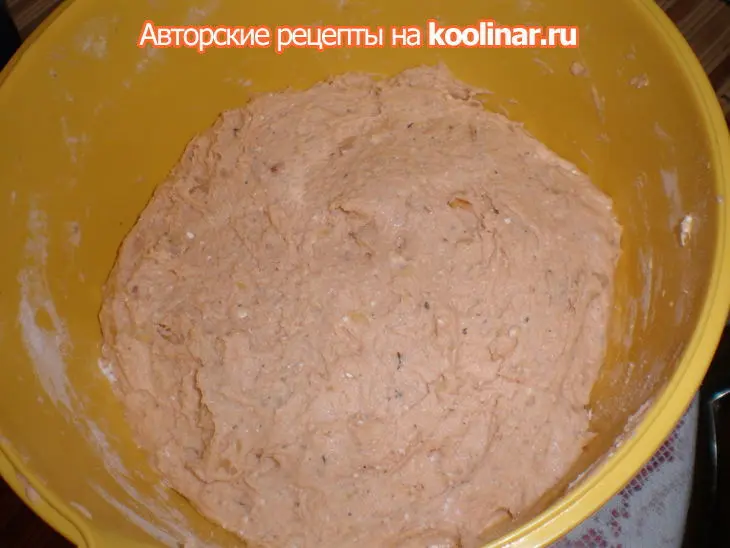 Хлеб.пшенично-картофельный с творогом, луком и петрушкой: шаг 3
