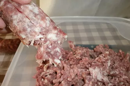 "шахматная доска" или необычные котлеты с гарниром.: шаг 2