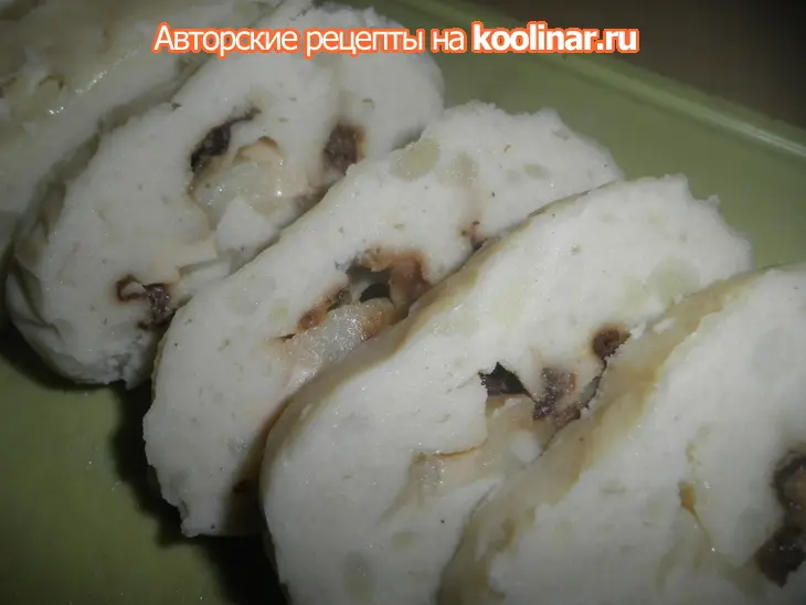 Картофельный рулет с грибами и сыром: шаг 5