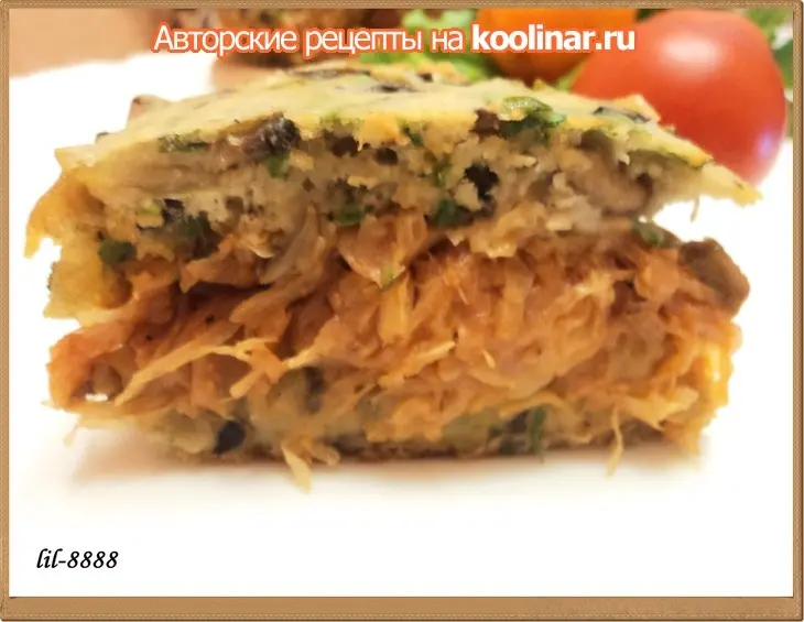 Капустный пирог. (необычный и очень вкусный): шаг 8