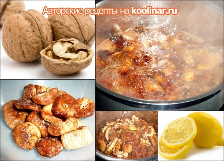 Инжирный конфитюр-десерт с орехами и цитрусовой ноткой: шаг 1