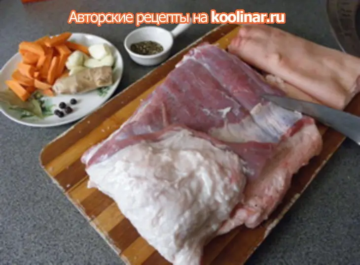 Запеченый рулет из свинины: шаг 1