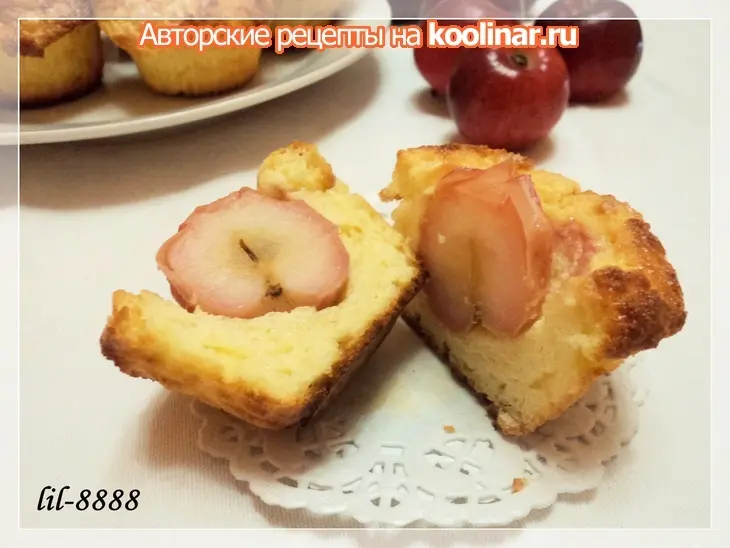 Творожные мини-запеканки с карамельными мини-яблочками.: шаг 6