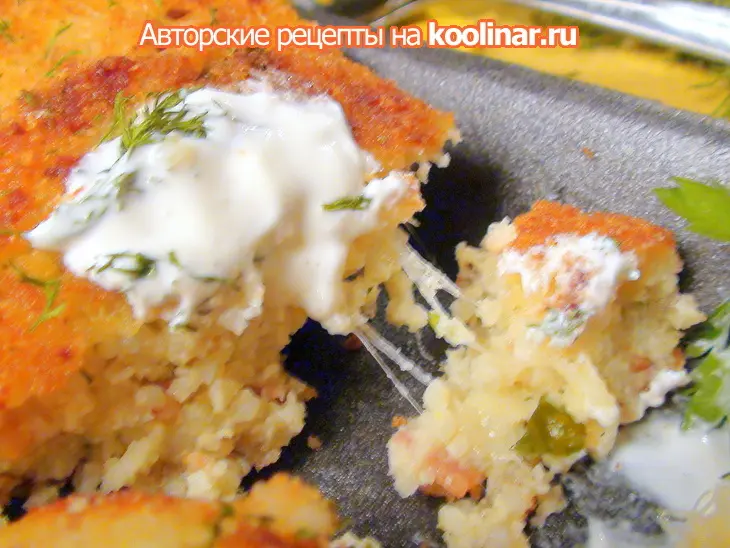 Биточки из пшёнки с беконом и пармезаном.: шаг 9