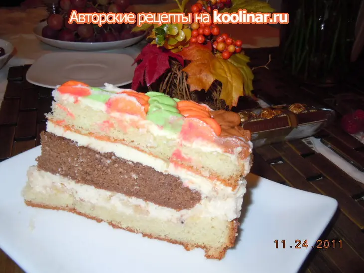 Торт индюшка  ко дню благодарения (мой первый опыт по декорации тортов): шаг 2