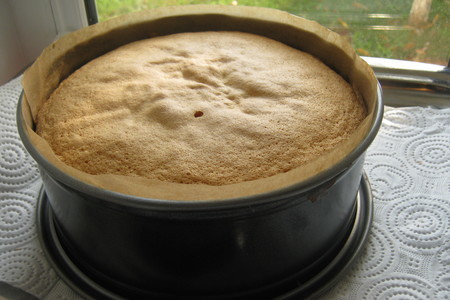 Бисквитный торт "ретро"  с кофейным кремом  и муссом мокко.: шаг 1