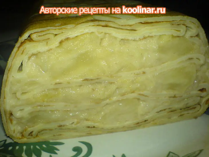 Блинный пирог с яблочной начинкой: шаг 3