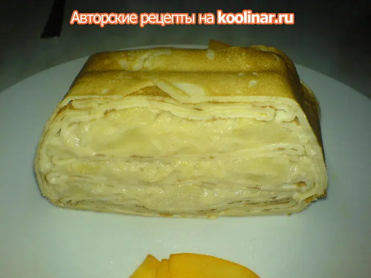 Блинный пирог с яблочной начинкой: шаг 4