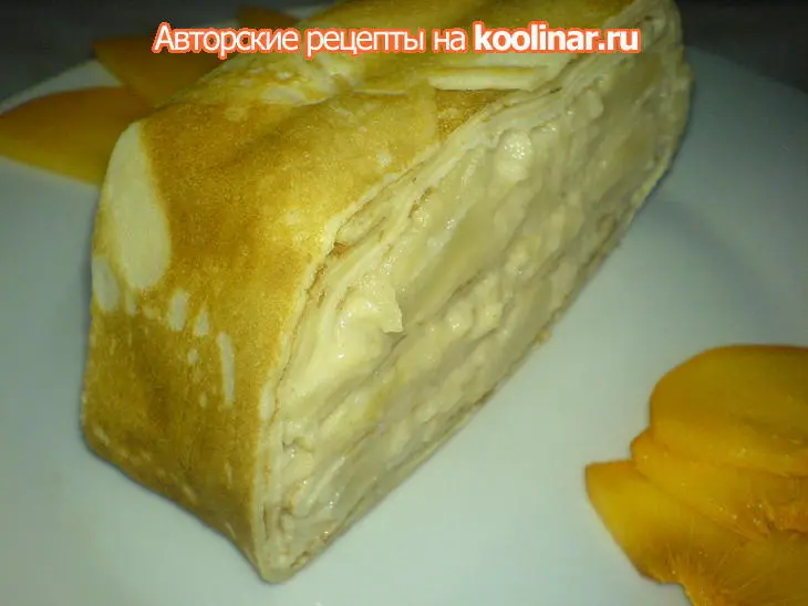 Блинный пирог с яблочной начинкой: шаг 5