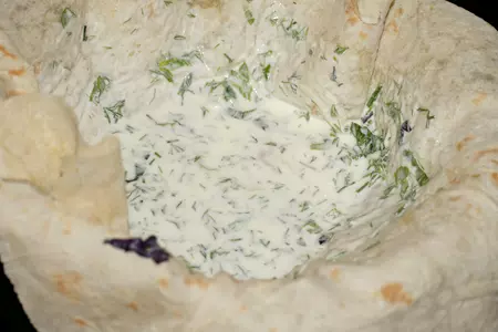 Пирог из лаваша с куриными желудочками и шампиньонами: шаг 4