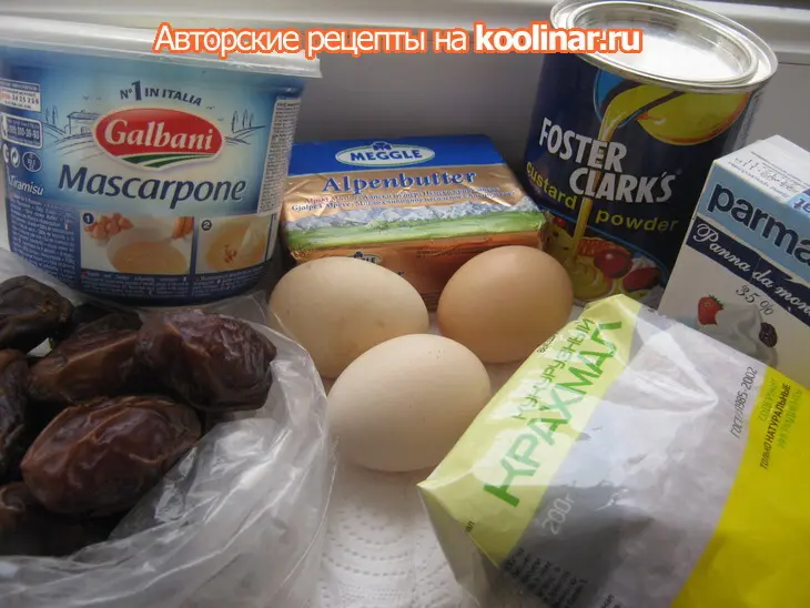 Тарт с финиками ( date and mascarpone tart): шаг 1