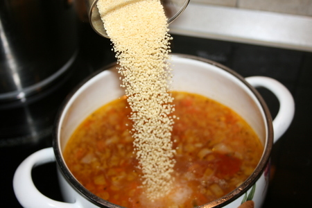 Овощной суп с кускусом и вялеными помидорами: шаг 4