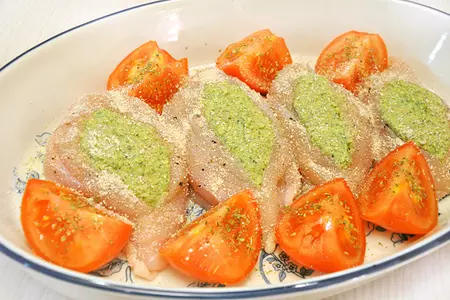 Куриные грудки, фаршированные соусом песто +соус песто(рецепт выходного дня): шаг 5