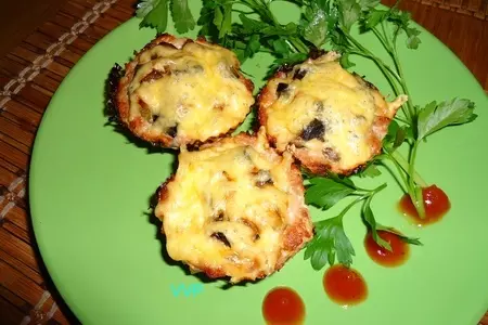 Мясные корзинки с грибами: шаг 7