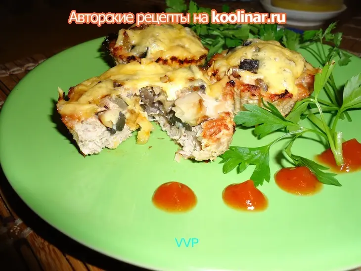 Мясные корзинки с грибами: шаг 8