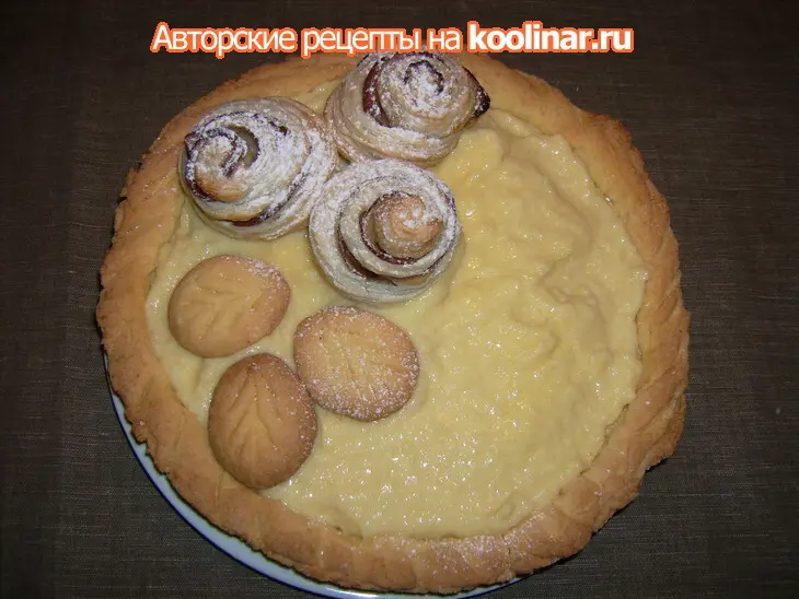 Песочный торт с яблочным кремом "розы": шаг 9