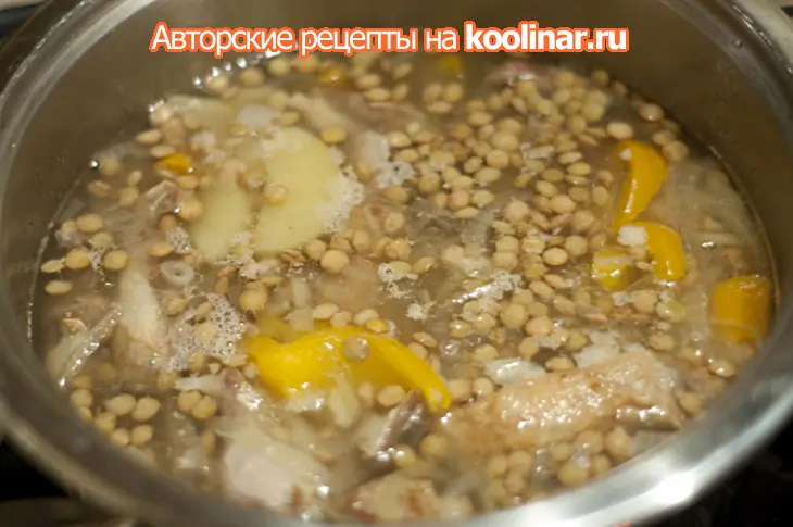 Суп из чечевицы с бараньими ребрышками: шаг 4