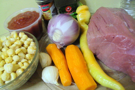 Нутовый суп с мясом и овощами.: шаг 1