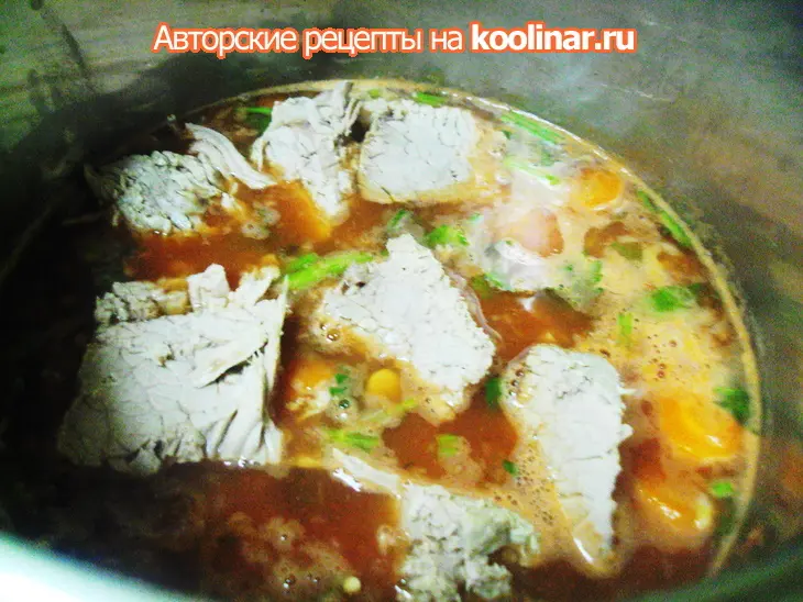 Нутовый суп с мясом и овощами.: шаг 7